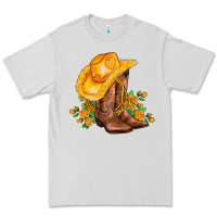 Dove Grey yellow  cowgirl and roses Premium Tee - AdoDesignShop