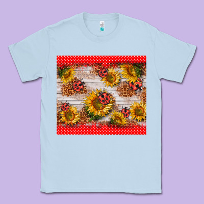Ladybug Sunflower Classic Tee Designed By Barkaloodesign