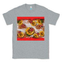 Heather Grey ladybug sunflower Classic Tee - BarkalooDesign