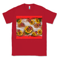 Red ladybug sunflower Classic Tee - BarkalooDesign