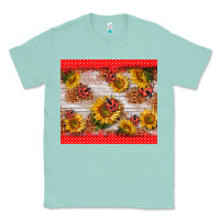 Seafoam ladybug sunflower Classic Tee - BarkalooDesign