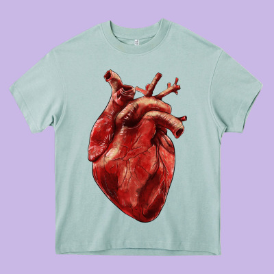 Heavy Core Tee Anatomical heart