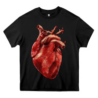 Black Anatomical heart Heavy Core Tee - RanaPortraitStore