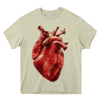 Mossy Anatomical heart Heavy Core Tee - RanaPortraitStore