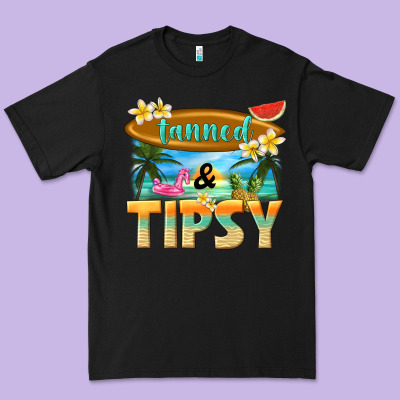 Tanned And Tipsy Premium Tee Designed By Texasbilliewilder