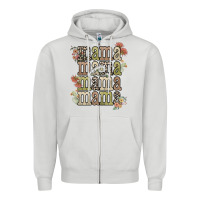 Dove Grey mama mama mama mama western flower Zipper Hoodie - NancyCooperArtShop