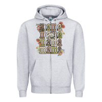 Heather Grey mama mama mama mama western flower Zipper Hoodie - NancyCooperArtShop