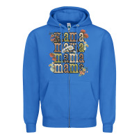 True Royal mama mama mama mama western flower Zipper Hoodie - NancyCooperArtShop