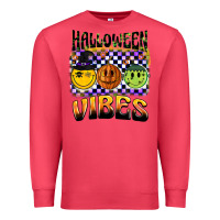 Cardinal halloween vibes smiley face Premium Sweatshirt - BarkalooDesign