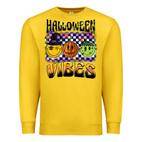 Lemon halloween vibes smiley face Premium Sweatshirt - BarkalooDesign