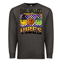 Smoke halloween vibes smiley face Premium Sweatshirt - BarkalooDesign