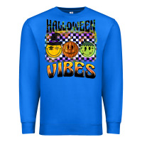 True Royal halloween vibes smiley face Premium Sweatshirt - BarkalooDesign