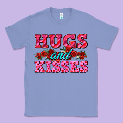 Hugs And Kisses Valentines Classic Tee Designed By Adodesignshop