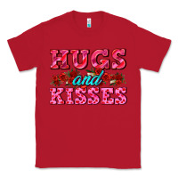 Red hugs and kisses valentines Classic Tee - AdoDesignShop