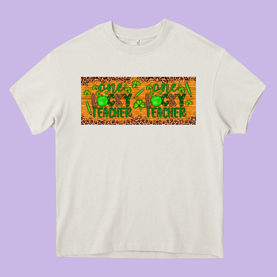 Western St. Patrick's Day One Lucky Teacher Heavy Core Tee Designed By Artiststas