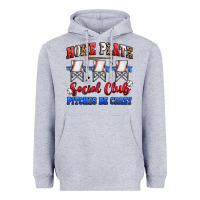 Heather Grey home plate social club pitches be crazy Heavyweight Hoodie - Artiststas