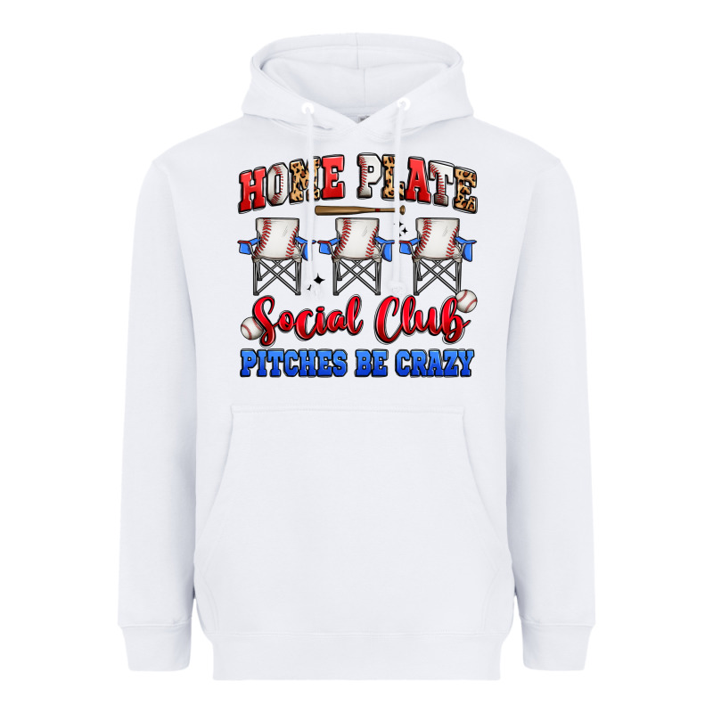 Home Plate Social Club Pitches Be Crazy Heavyweight Hoodie by Artiststas | Teevron