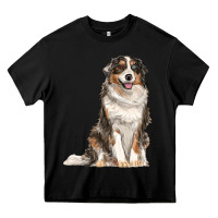 Black Australian shepherd Heavy Core Tee - RanaPortraitStore