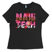 Black nail tech Ladies Tee - texasbilliewilder