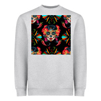 Sugar Skull Seamless Pattern Heavyweight Sweatshirt | Teevron