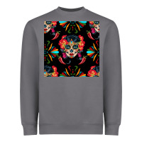 Storm sugar skull seamless pattern Heavyweight Sweatshirt - BundleAndBundleShop