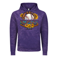 Cloud Purple western baseball with sunflower Vintage Hoodie - BundleAndBundleShop