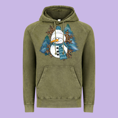 Snowman Winter Vintage Hoodie Designed By Ranaportraitstore