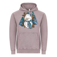Vintage Zinc Snowman Winter Vintage Hoodie - RanaPortraitStore