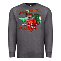 Charcoal Heather home for the holidays texas Premium Sweatshirt - BarkalooDesign