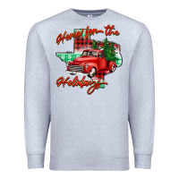 Heather Grey home for the holidays texas Premium Sweatshirt - BarkalooDesign