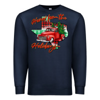 Navy home for the holidays texas Premium Sweatshirt - BarkalooDesign
