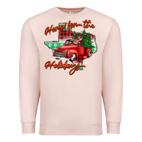 Pale Pink home for the holidays texas Premium Sweatshirt - BarkalooDesign