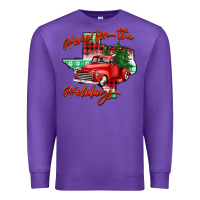 Purple home for the holidays texas Premium Sweatshirt - BarkalooDesign