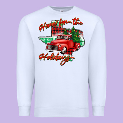 Home For The Holidays Texas Premium Sweatshirt Designed By Barkaloodesign