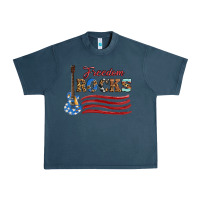 Midnight Navy freedom rocks with guitar Urban Heavy Tee - Artiststas
