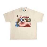 Sandshell freedom rocks with guitar Urban Heavy Tee - Artiststas