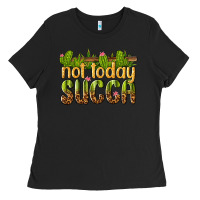 Black not today succa Ladies Tee - texasbilliewilder