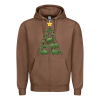 Chestnut dinosaur christmas tree Zipper Hoodie - MaliasSmallBusiness