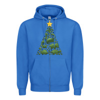 True Royal dinosaur christmas tree Zipper Hoodie - MaliasSmallBusiness