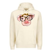 Sandshell sunflowers with pig Premium Hoodie - RanaPortraitStore