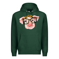 Sports Green sunflowers with pig Premium Hoodie - RanaPortraitStore