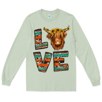 Matcha love highland cow Long Sleeve Tee - Jasminsmagicworld