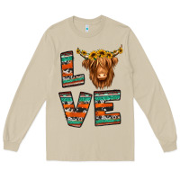 Mushroom love highland cow Long Sleeve Tee - Jasminsmagicworld