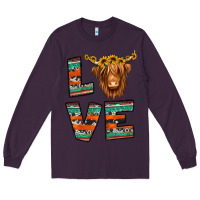 Plum love highland cow Long Sleeve Tee - Jasminsmagicworld
