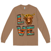 Toasted Coconut love highland cow Long Sleeve Tee - Jasminsmagicworld