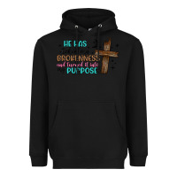 Black he has taken my brokenness and turned it into my p Heavyweight Hoodie - Artiststas