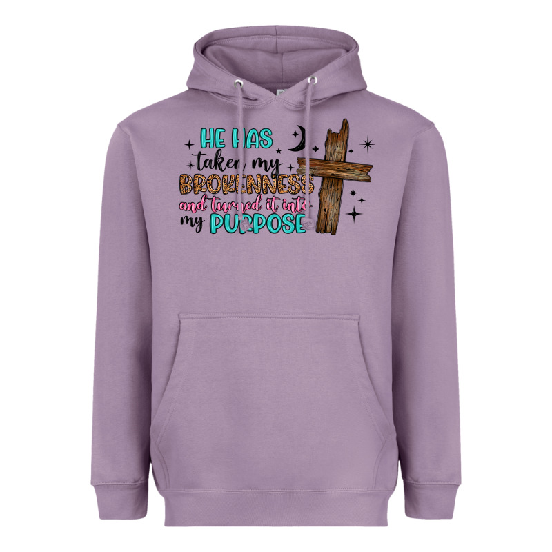 He Has Taken My Brokenness And Turned It Into My P Heavyweight Hoodie by Artiststas | Teevron