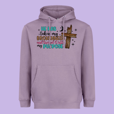 He Has Taken My Brokenness And Turned It Into My P Heavyweight Hoodie Designed By Artiststas
