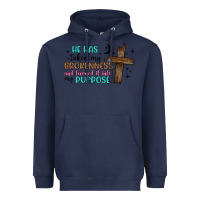 Navy he has taken my brokenness and turned it into my p Heavyweight Hoodie - Artiststas