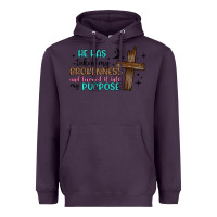 Plum he has taken my brokenness and turned it into my p Heavyweight Hoodie - Artiststas